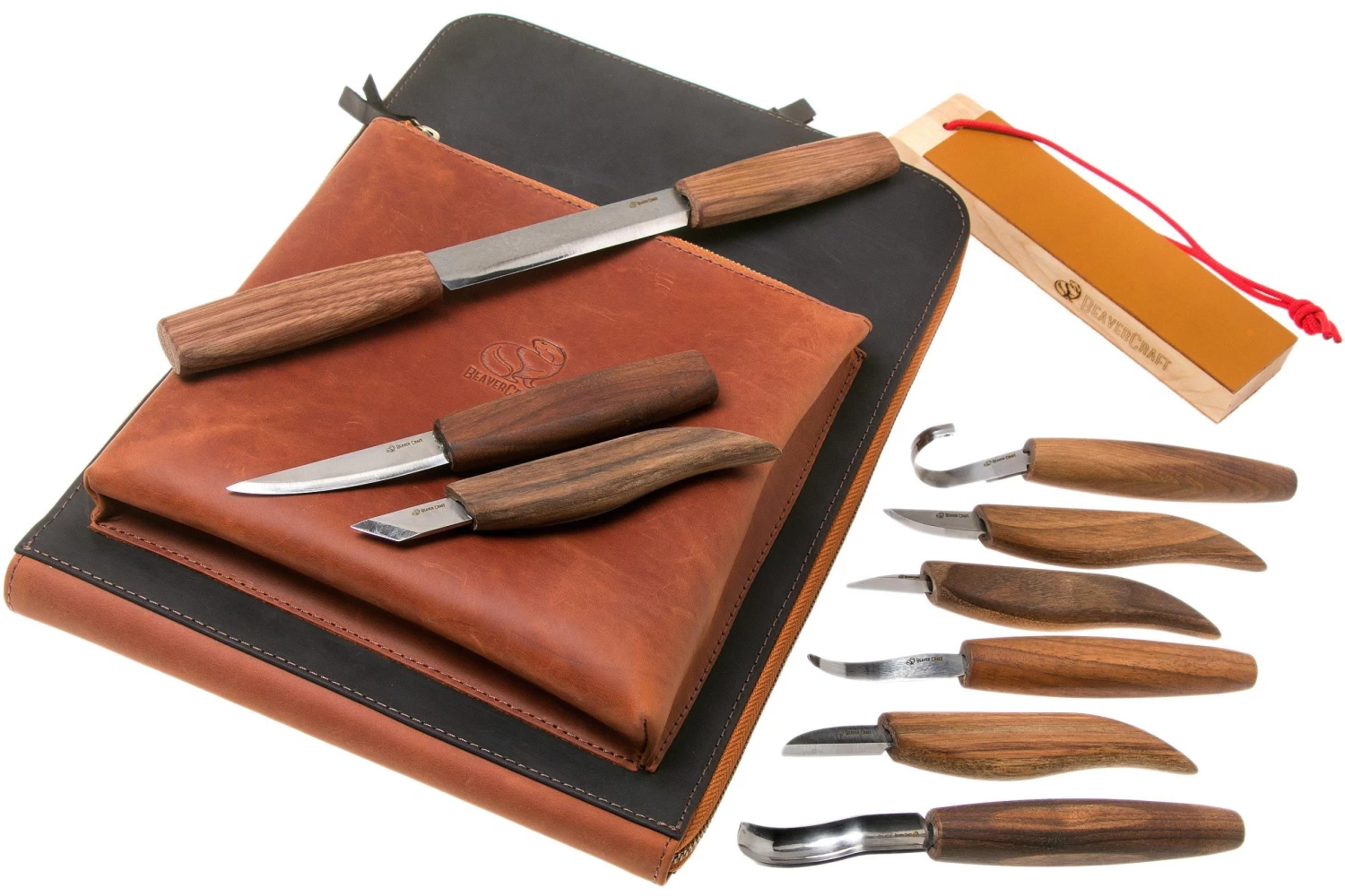 BeaverCraft Deluxe Large Wood Carving Tool Set S50X, Set Ă Sculpter Le Bois