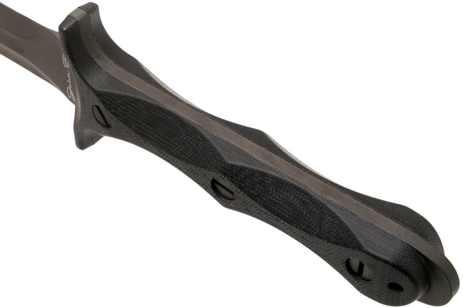 Rick Hinderer EK Dagger 3V DLC, Black Micarta Commando Poignard – Image 4