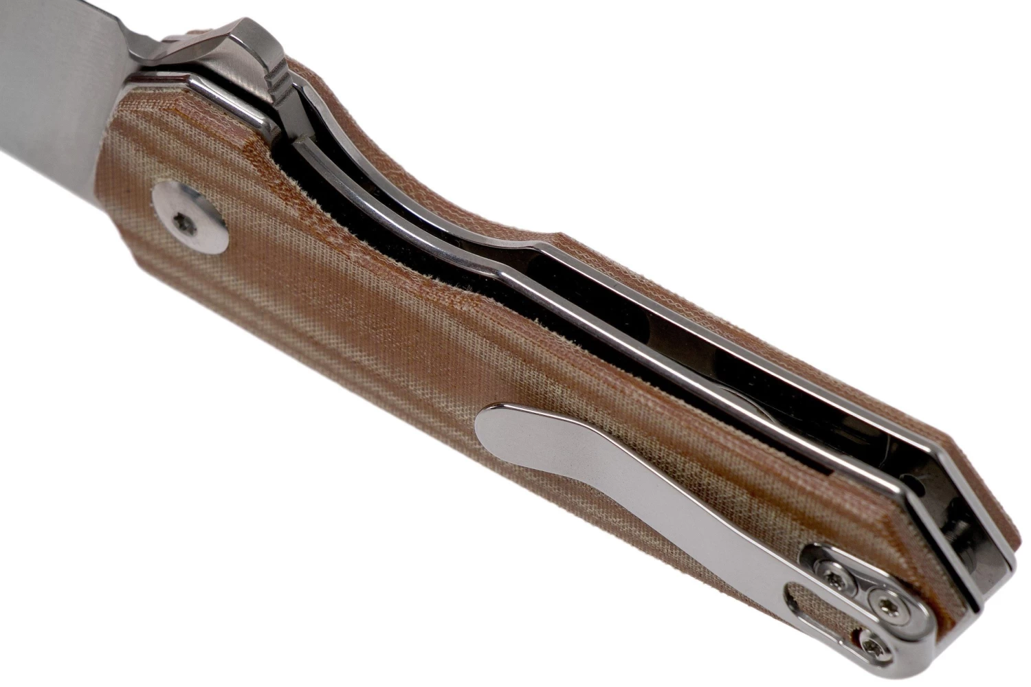 Kizer Lieb V2541N4 Brown Micarta Couteau De Poche, Azo Design – Image 5