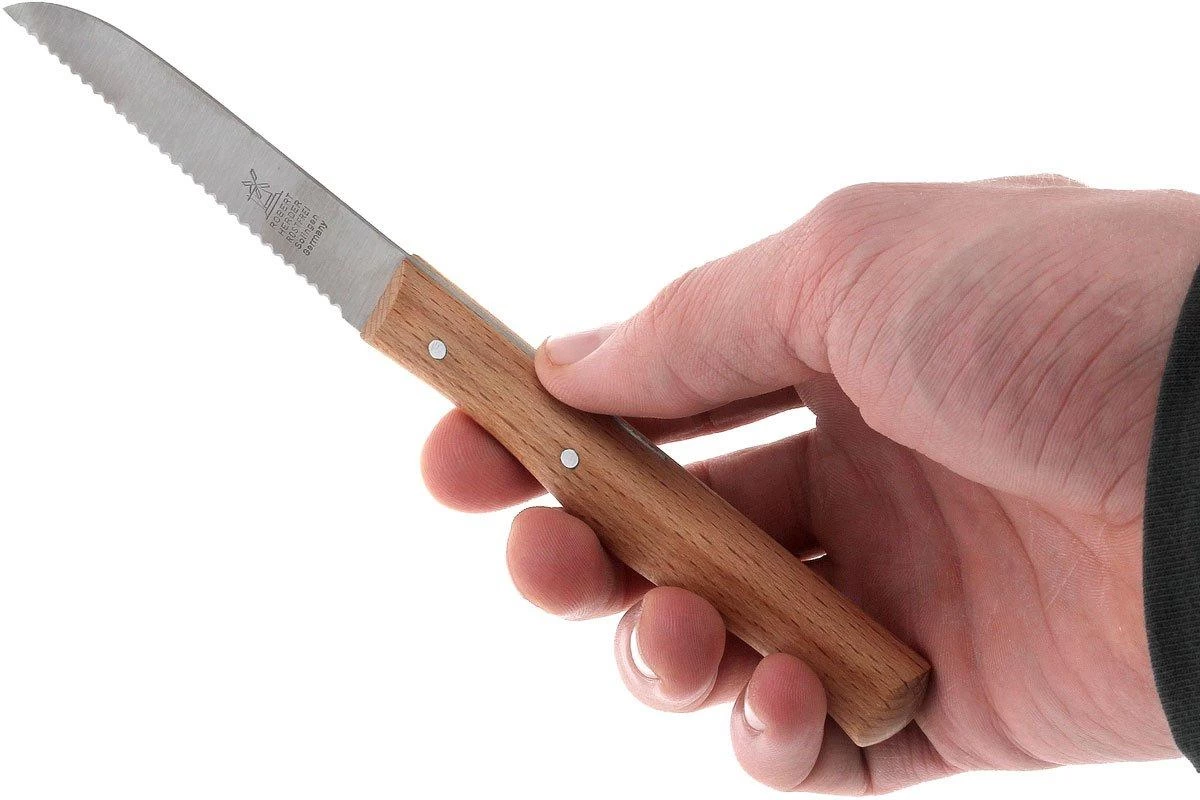 Robert Herder Couteau à Légumes Dentelée En Acier Inoxydable, Hêtre – Image 4