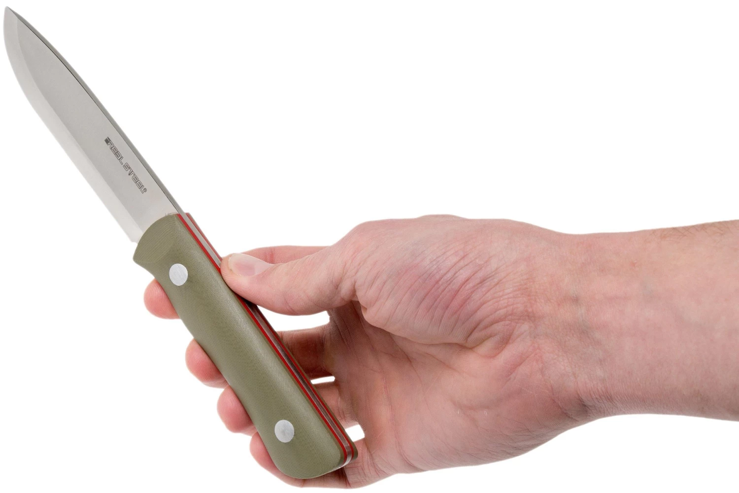 Real Steel Bushcraft III Scandi 3726 Coyote Couteau Bushcraft – Image 6