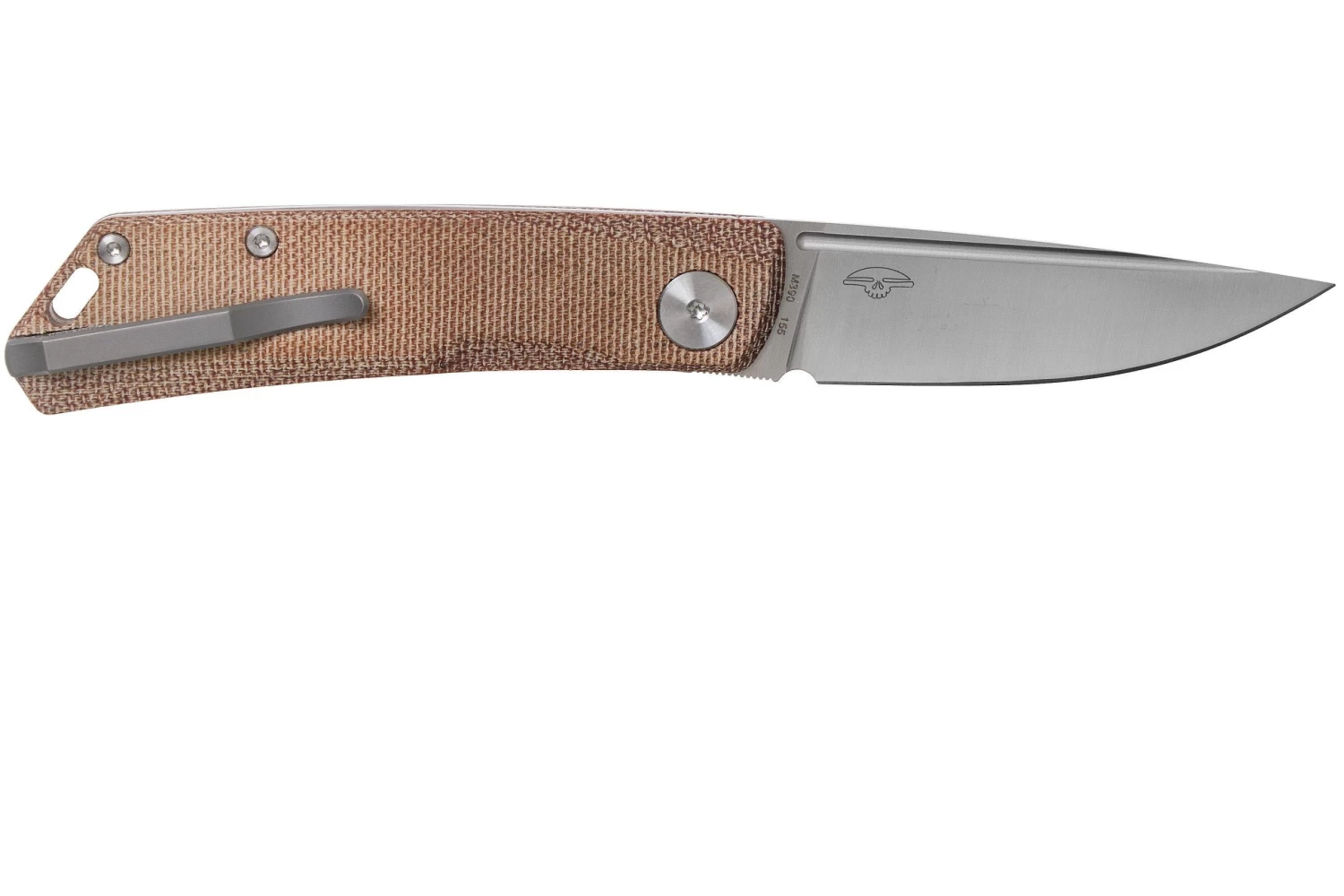Real Steel Luna Premium II M390, Natural Micarta 7007P Knivesandtools Exclusive Couteau De Poche Slipjoint – Image 2