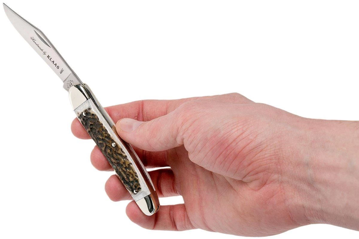Robert Klaas Classic Line 100mm, Real Stag 383-451 Couteau & Décapsuleur – Image 7