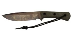 TRC Knives Apocalypse Apo Finish Elmax Green Canvas Micarta, Couteau De Survie