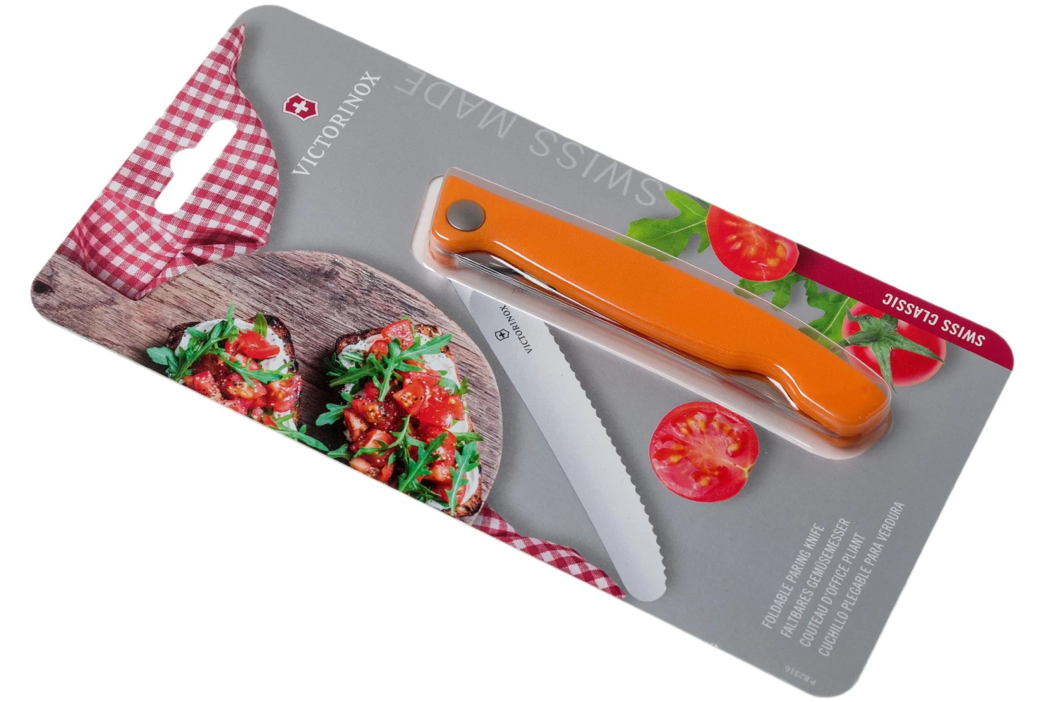 Victorinox SwissClassic 6.7836.F9B Couteau à Légumes Pliant Dentelé, Orange – Image 7